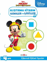 Nessiworld Disney Eğitsel Mickey ve Çılgın Yarışçılar Alıştırma Kitabım Renkler ve Şekiller